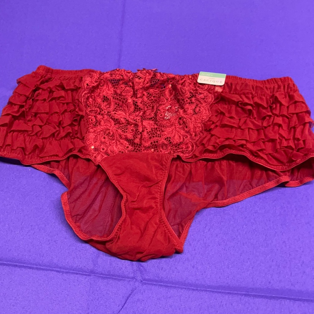 Cacique ruffled and lace boy shorts 22/24
